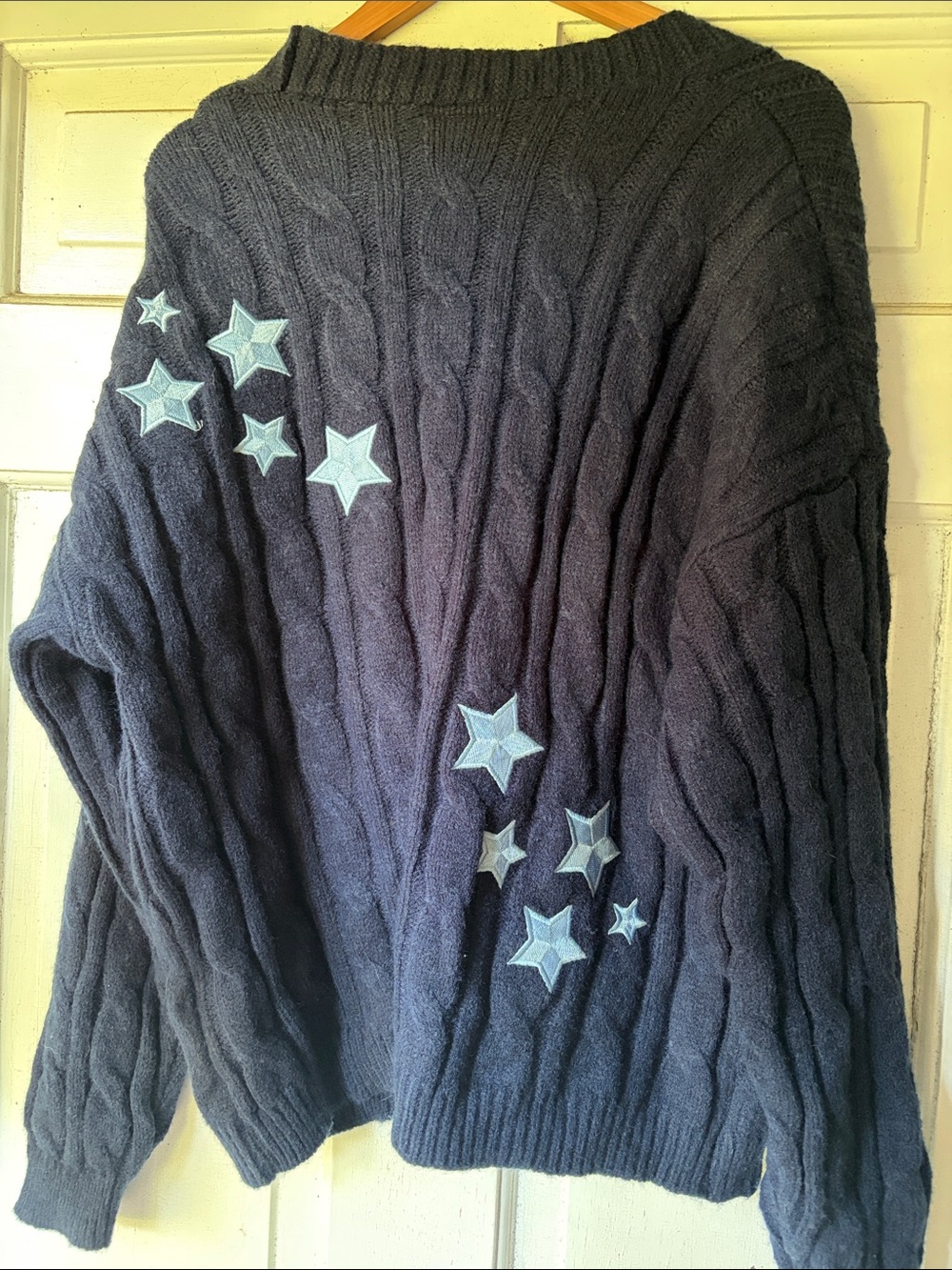 Taylor Swift Midnight’s Cable-Knit Cardigan with Star Patches - Picture 4 of 4